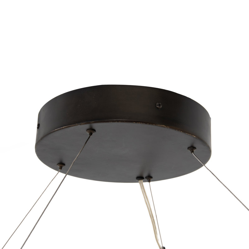 Baum 1 - Light Chandelier, 25" H x 48.5" W x 48.5" D, Burnished Brass Aluminum