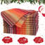 Serviettes 100% coton, rayures multicolores, lavable à la machine (18 x 18)-1672634919