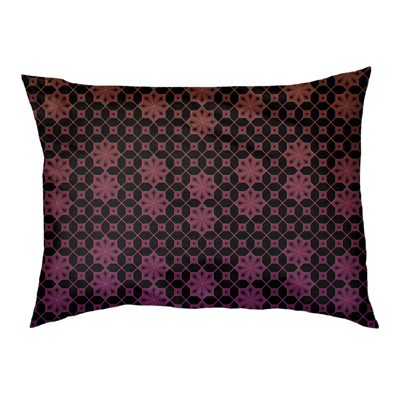 Coussin pour chien Byrge, Très grand (l 52 po x P 42 po x H 17 po), Orange / mauve