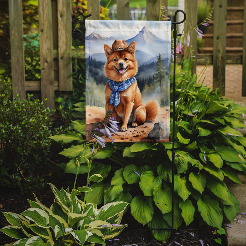 Drapeau Cowboy Welcome Garden, Spitz finlandais