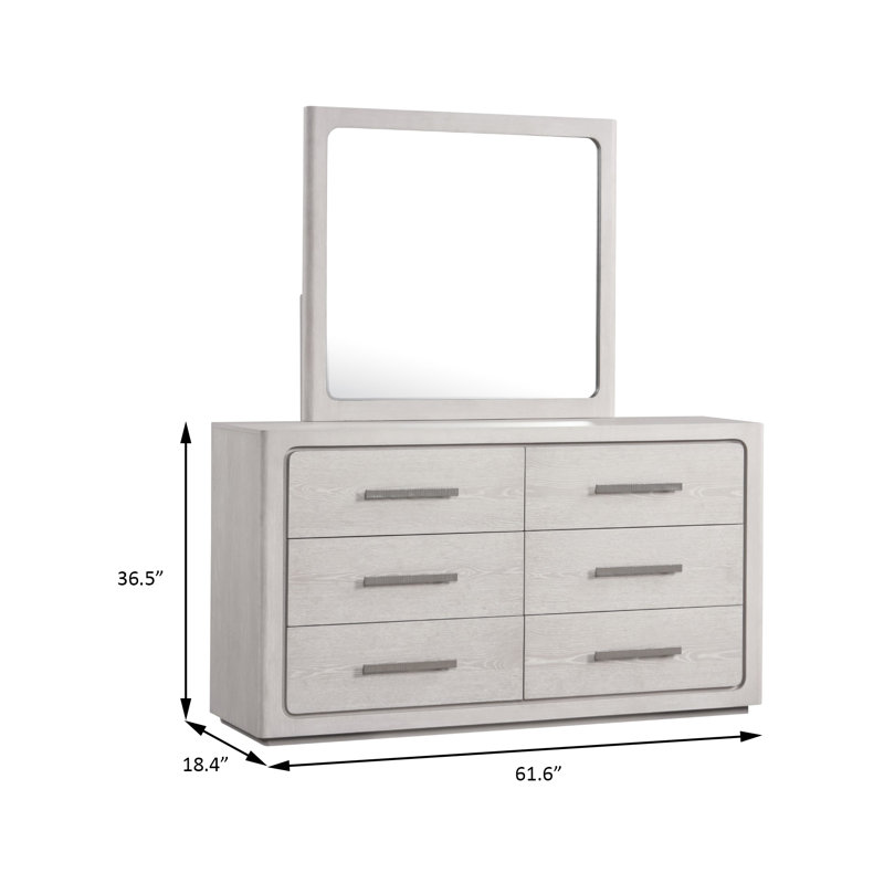 Commode contemporaine Crowthorne, chêne blanc, Chêne blanc