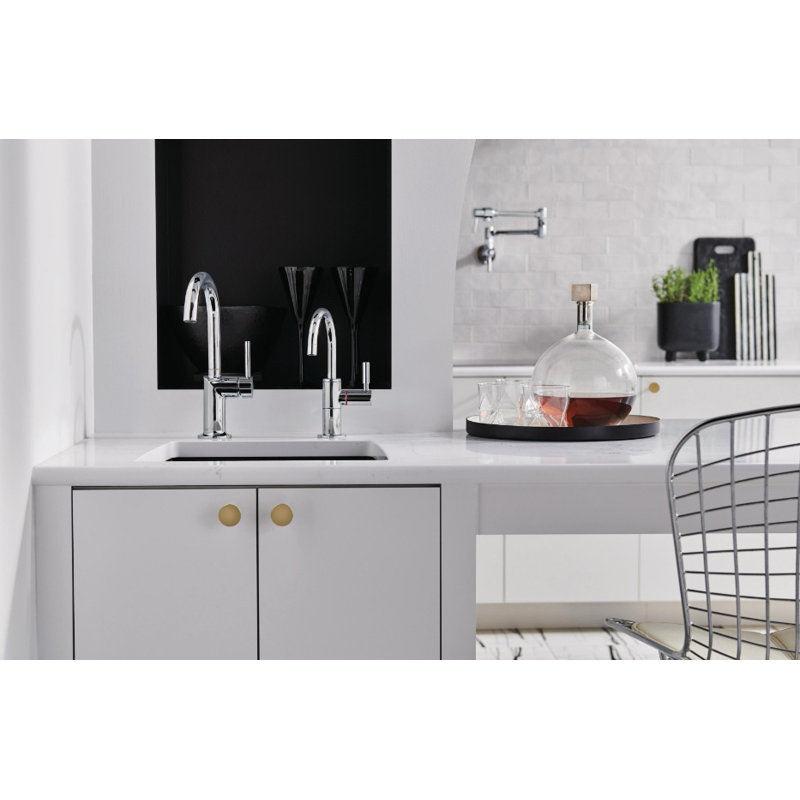 Odin® Pull-Down Prep Faucet with Arc Spout, Polished Chrome, Lever