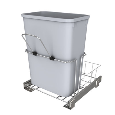 Poubelle coulissante en acier chromé Rev-A-Shelf