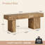 47" Solid Wood Bench, Farmhouse Entryway Bench-251376460