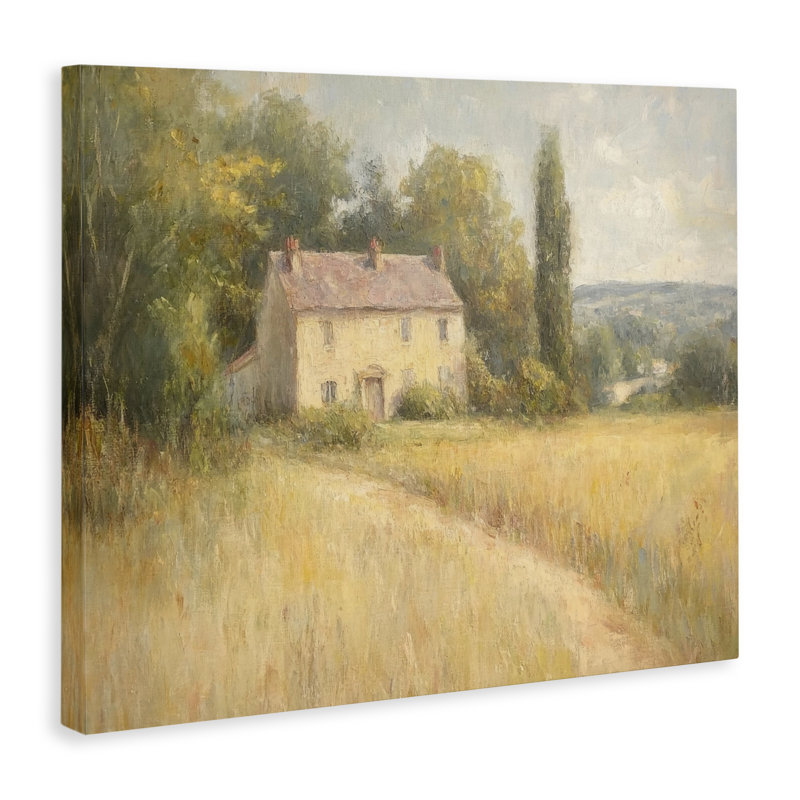 Toile cachée maison de campagne, design par Petal Prints Design, H 16 po x l 20 po