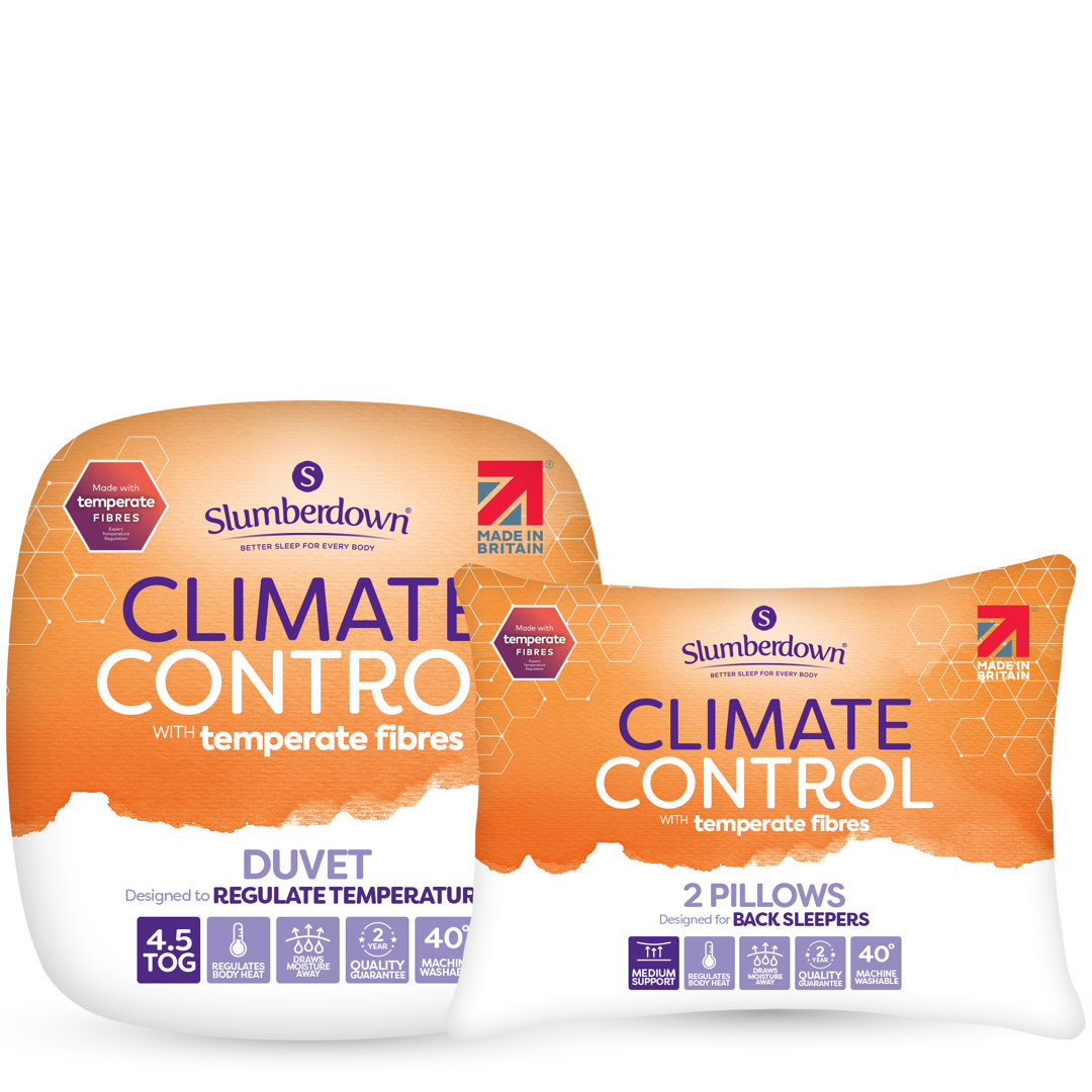 Slumberdown Control 4.5 Tog Summer Duvet with 2 Pillows
