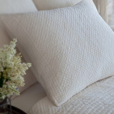 Grace Cream Quilted Cotton Sham