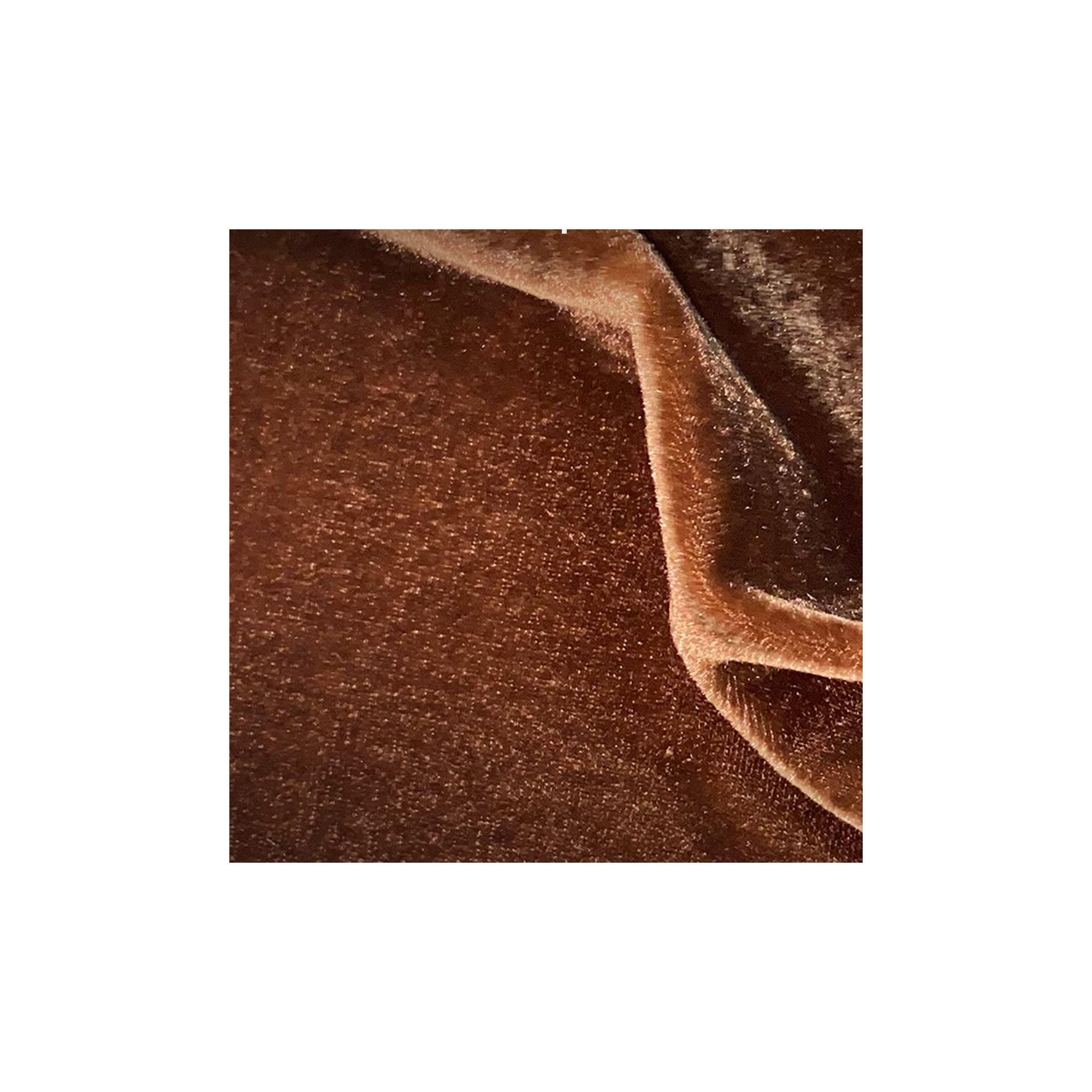 Stella Faux Silk Velvet Classic Chic Modern Rustic Romantic Western Duvet Cover Set, Copper Brown