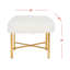 Abraham Faux Sheepskin X- Square Bench-32979446