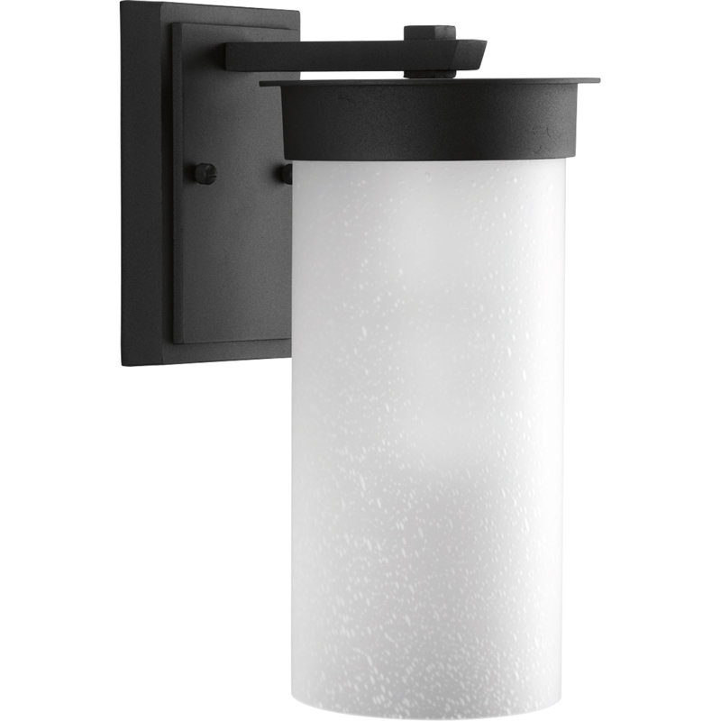 Applique murale d'extérieur Zakrzewski, Noir, H 12,625 po x l 6 po x P 8,375 po