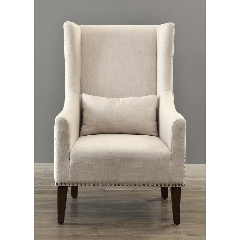 Hemming Upholstered Cotton Blend Armchair, Natural