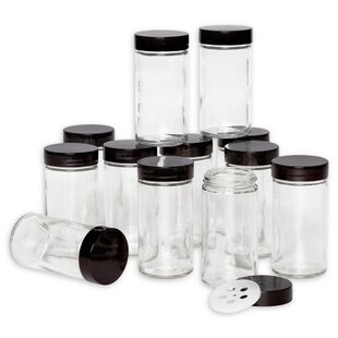  AOZITA 24 Pcs Glass Spice Jars with Labels - 4oz Empty Square Spice  Bottles Containers, Condiment Pot - Shaker Lids and Airtight Metal Caps -  Silicone Collapsible Funnel Included: Home & Kitchen