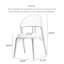 Chaise de salle à manger avec dossier en cuir French Minimalist