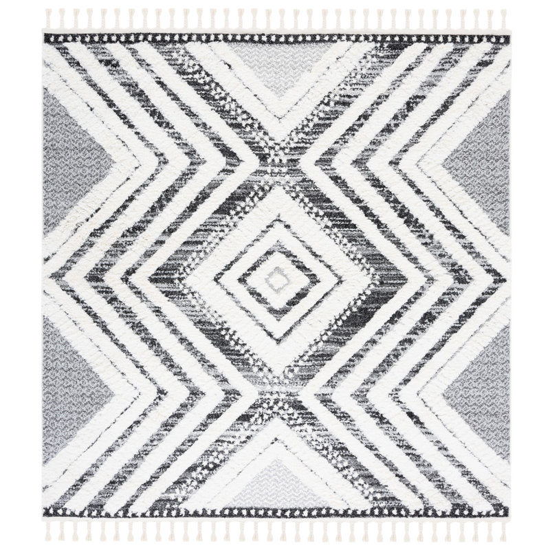 Tapis à poils longs Ulmer, Carré 6 pi 7 po