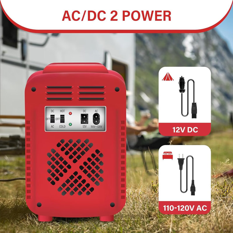 Mini réfrigérateur simple de 4 L / 6 canettes Simple, glacière portative et petit réfrigérateur sans fréon, offrant un rangement compact pour les soins de la peau et les boissons