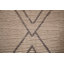 Tapis oriental rayé marocain en laine ivoire 3 x 6