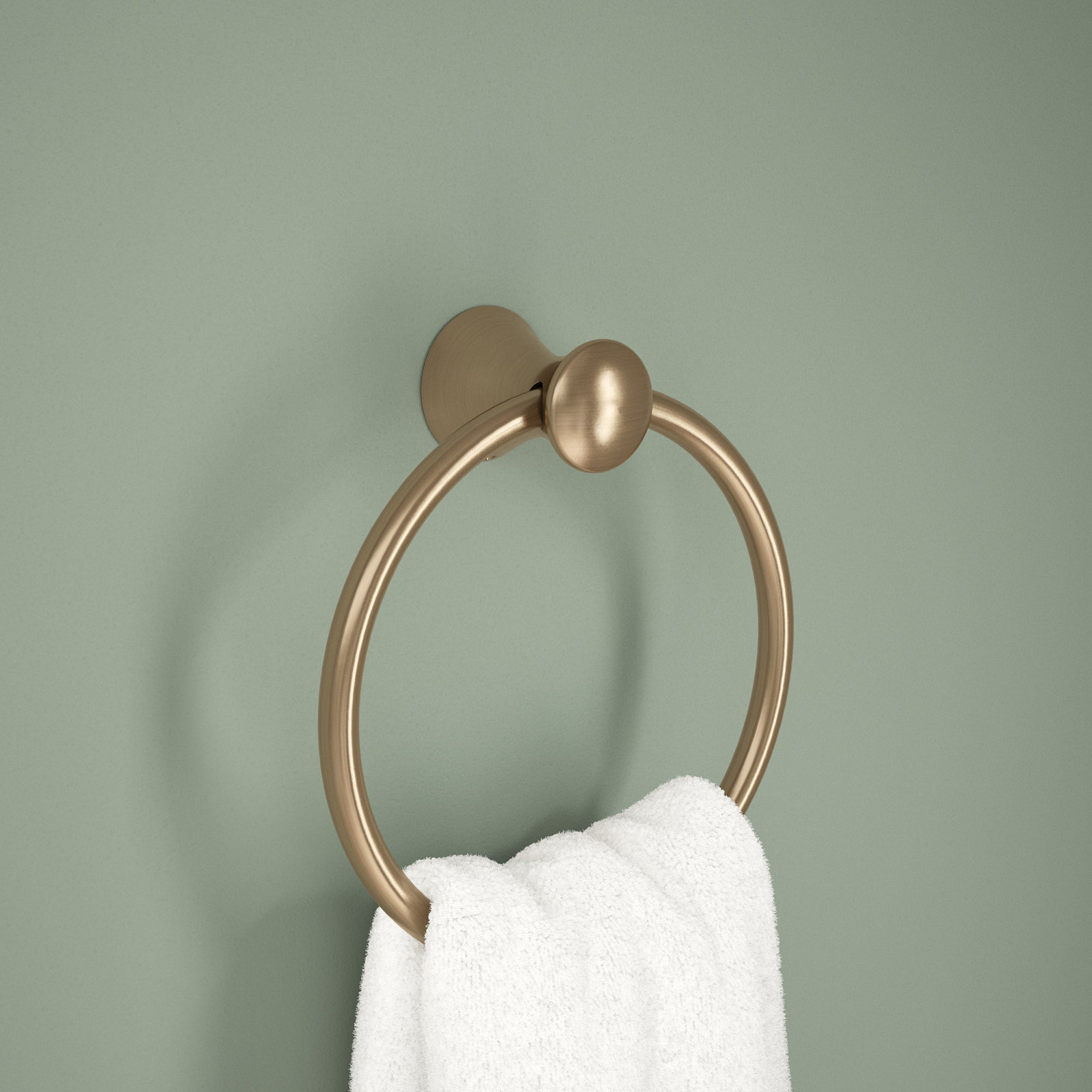 Lahara Round Closed Towel Ring, Brilliance Champagne Bronze