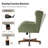 Caden Miriam Modern Wingback Chenille Swivel Tilting Simple Assembly Office Chair-35063622