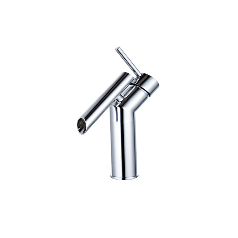 Robinet de salle de bains monotrou avec ensemble de drainage, Chrome