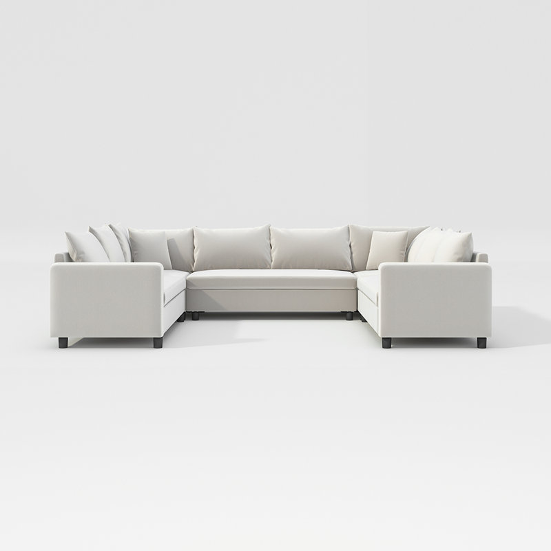 Canapé modulaire surdimensionné pour 8 personnes, Chenille crème