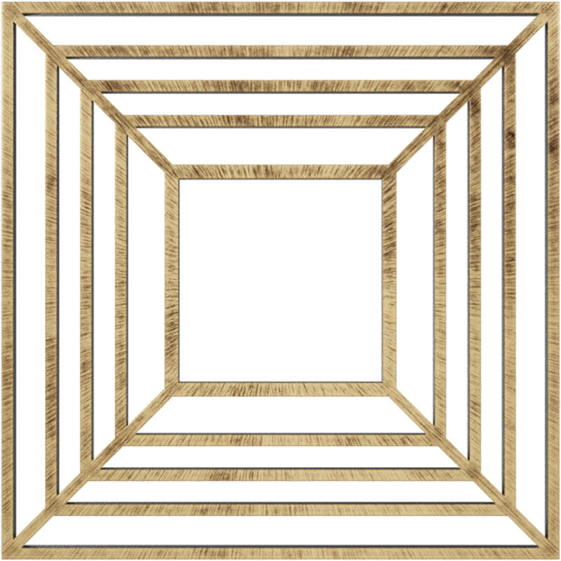 Médaillon de plafond percé en PVC de qualité architecturale Raven, H 38 po x l 38 po x P 1 po, Laiton antique