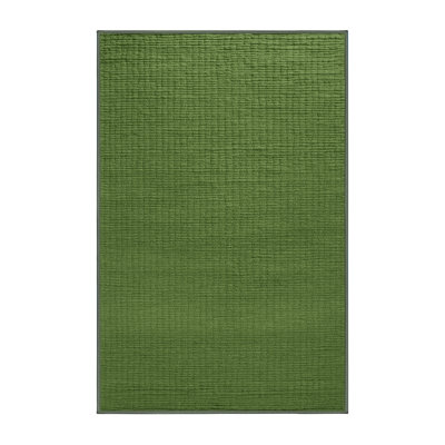 Machine Washable Solid Green Area Rug