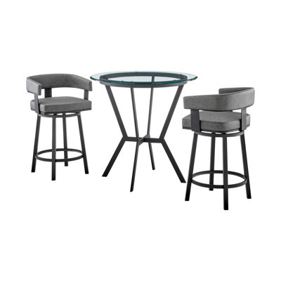 Glass Top Four Leg Dining Set