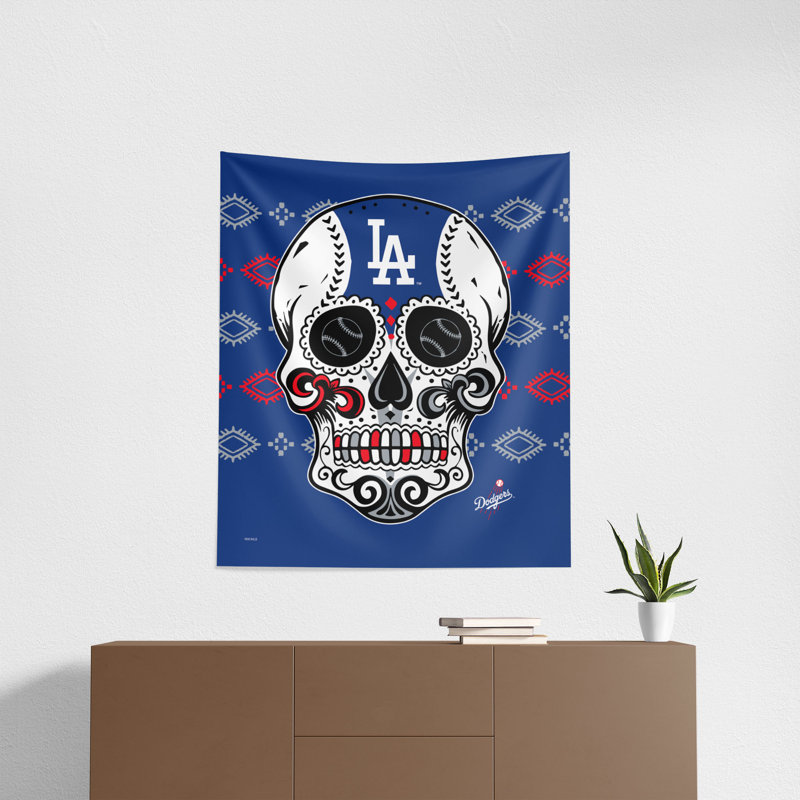 Polyester Wall Decor on Wall Hanging, 34" H x 60" W x 0.50" D, Blue