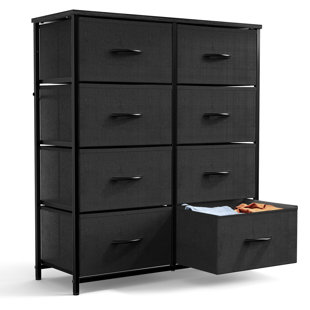 LYNCOHOME 3 Drawer Dresser with Shelves, Storage Cabinet with Drawers,  Storage Shelves Nightstands for Bedroom, Livingroom, Office(Right Shelf)