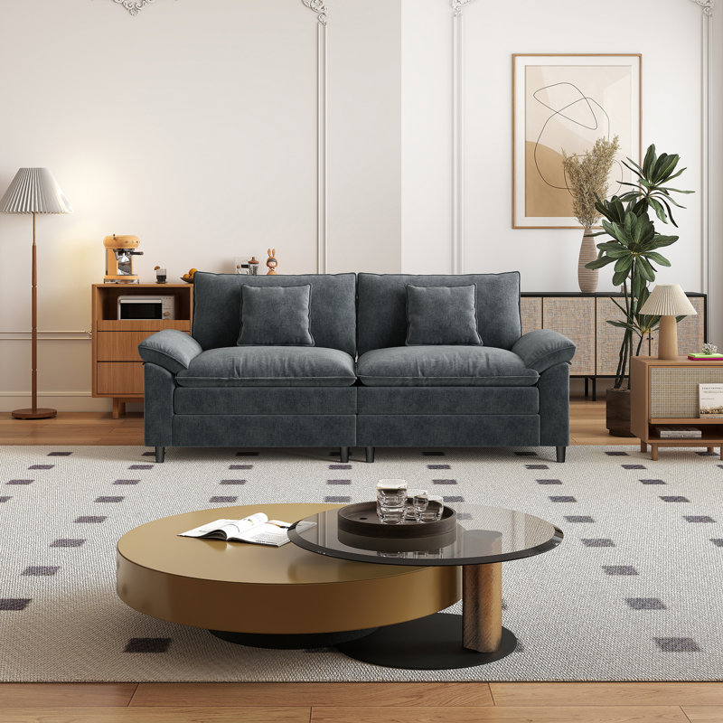 Chenier Double Sofa, Gray