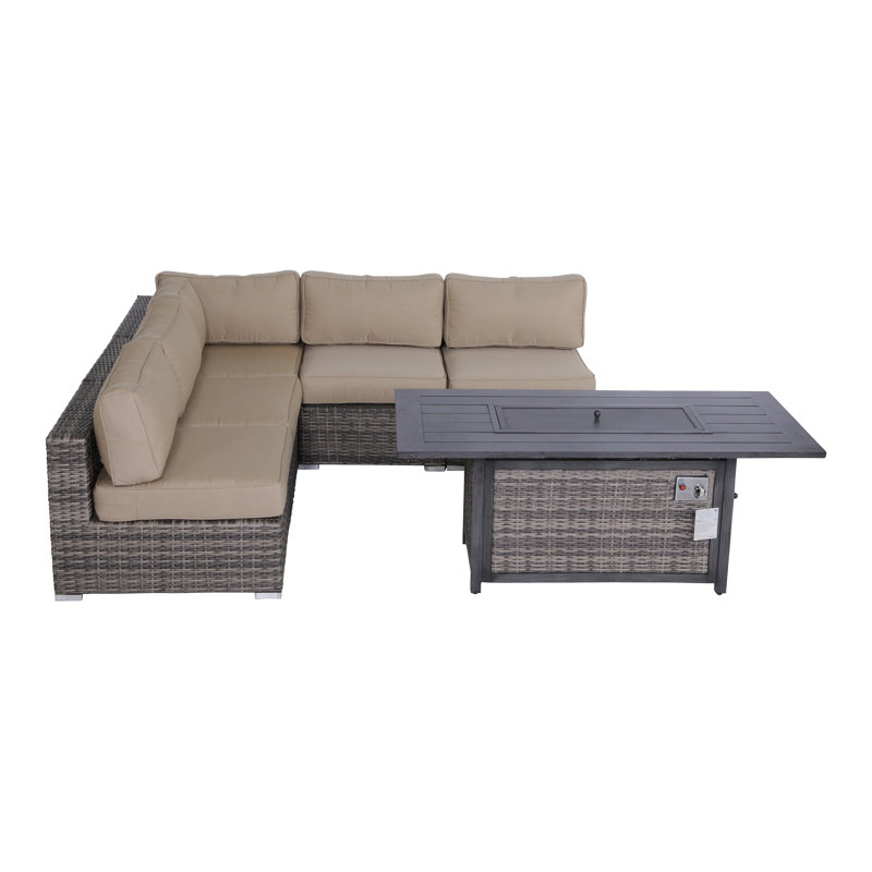 Fully Assembled 6 Piece Sectional Seating Group with Cushions