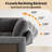 L-Shaped Sectional Sleeper Sofa Bed, 102" 7-Seat Pull Out Couch with USB Charging Ports, LED Lights & Hidden Storage, Convertible Sofa Bed for Living Room-1435753099