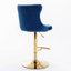 Tabouret de bar en velours bleu de 2 - dossier moderne, hauteur de siège réglable de 25 à 33 pouces pour îlot de cuisine et pub 25 tabourets, velours, dossier confortable