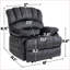 Fauteuils inclinables pour le salon, grand fauteuil inclinable manuel | Tissu | Gris anthracite