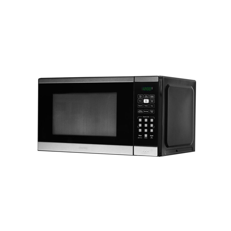 Danby Four à micro-ondes de comptoir en acier inoxydable noir et noir, Noir/acier inoxydable