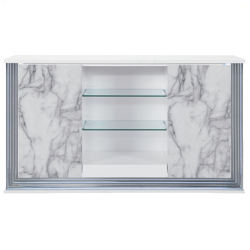 Buffet lune blanche en marbre