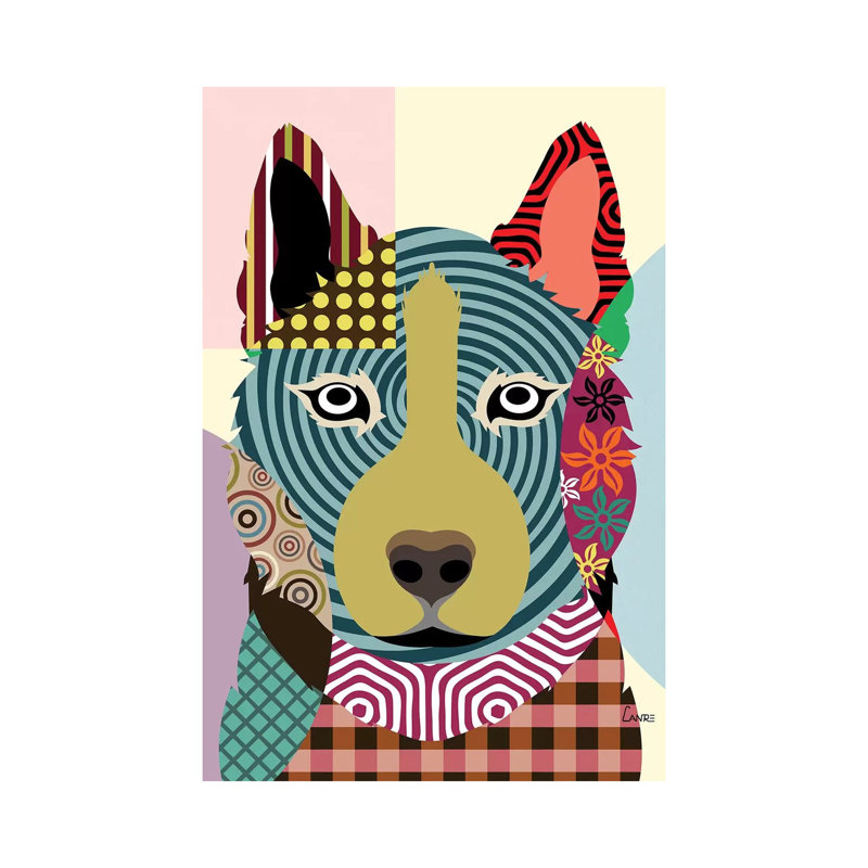 «Husky sibérien» par Lanre Studio, impression sur toile tendue, H 18 po x l 12 po x 1,5 po