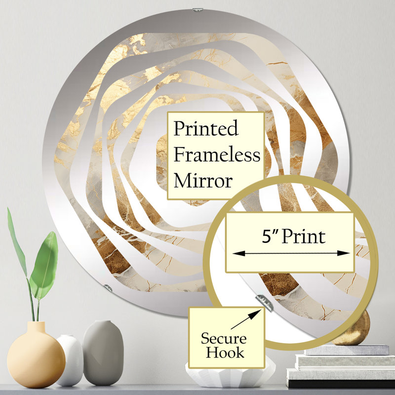 Juanisha - Miroir décoratif Amorphe, 23,6 po x 23,6 po