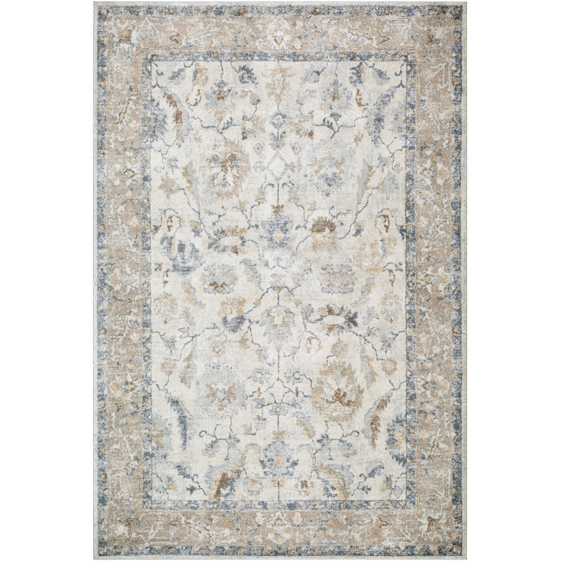 Acelina Damask Indoor Rug, Rectangle 9'2" x 12'