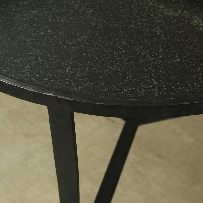 Shanahan Marble Top End Table, Black