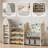 Jameek Kids Toy Storage Organizer with 17 Removable Bins, 4-Tier Bookshelf for Kids, Multi-Purpose Castle-Shaped Toy Organizer-1433164077