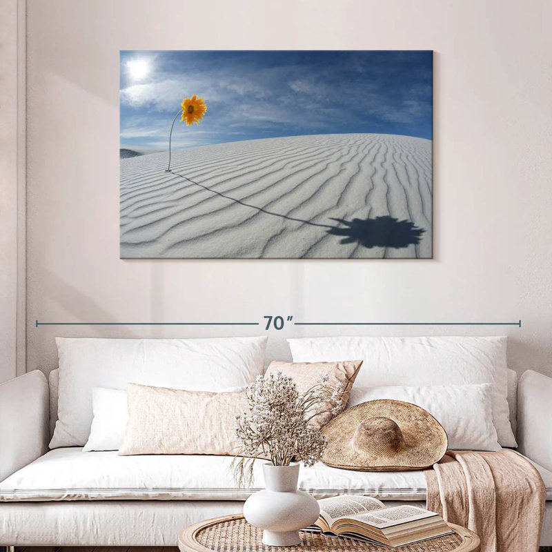 Alvord White Desert Sunflower, 30" H x 45" W