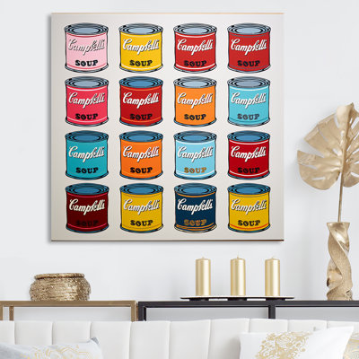 Pop Art Soup Collage IV - fruits, art mural