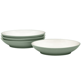 Four Piece Mixing Bowl Set in Gloss Green Glaze glaze by Bowen Pottery