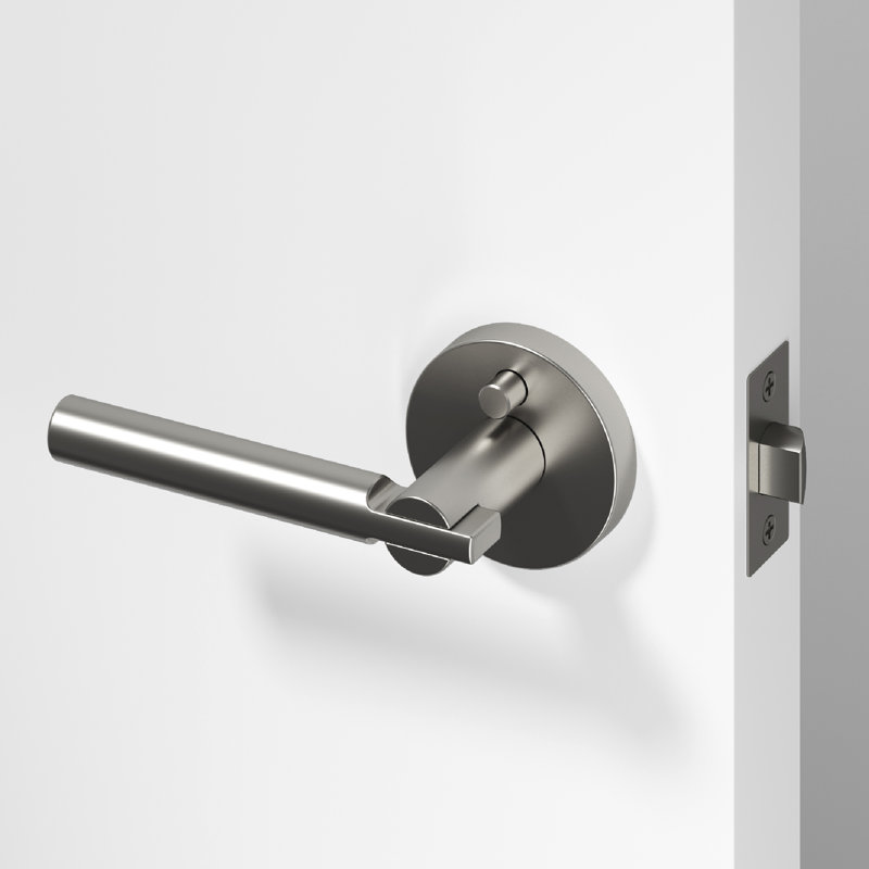 Poignée de porte Terra Design moderne dissimulé pour (lit et salle de bain) - Style minimaliste élégant en nickel brossé