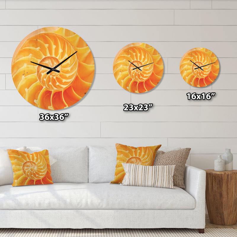 Horloge murale jaune, Très grand