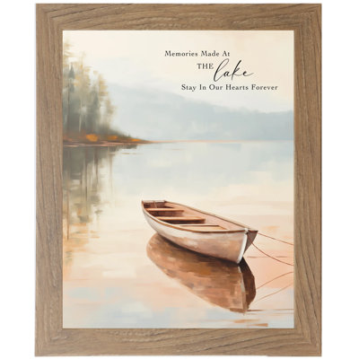 «Memories Made At The Lake Boat», photo encadrée