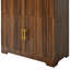 Grand garde-manger arqué de 72 po avec 8 tablettes de porte, armoires de rangement cannelées avec 3 tablettes réglables, tiroir caché, armoire polyvalente pour la cuisine, la salle à manger et la salle de bain, brun