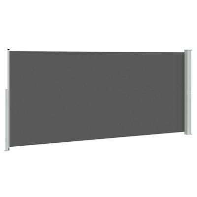 Auvent rétractable WALPLUS 100% polyester gris 100% brise-vent avec cadre en acier