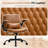 Criss Cross Legged Chair With Flip-Up Arms And Wheels, Flipable Back Cushion Wide Seat Office Desk Chair-1175222020